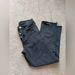DENIM FORUM - The Arlo High Rise Straight - Size 27 - Black Jeans